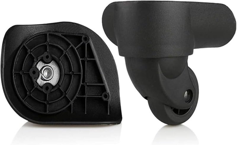 عجلات الأمتعة السوداء الاستبدالية 360 درجة عجلة دوارة صامتة قطع إصلاح حقيبة سفر سبينر - Image 2