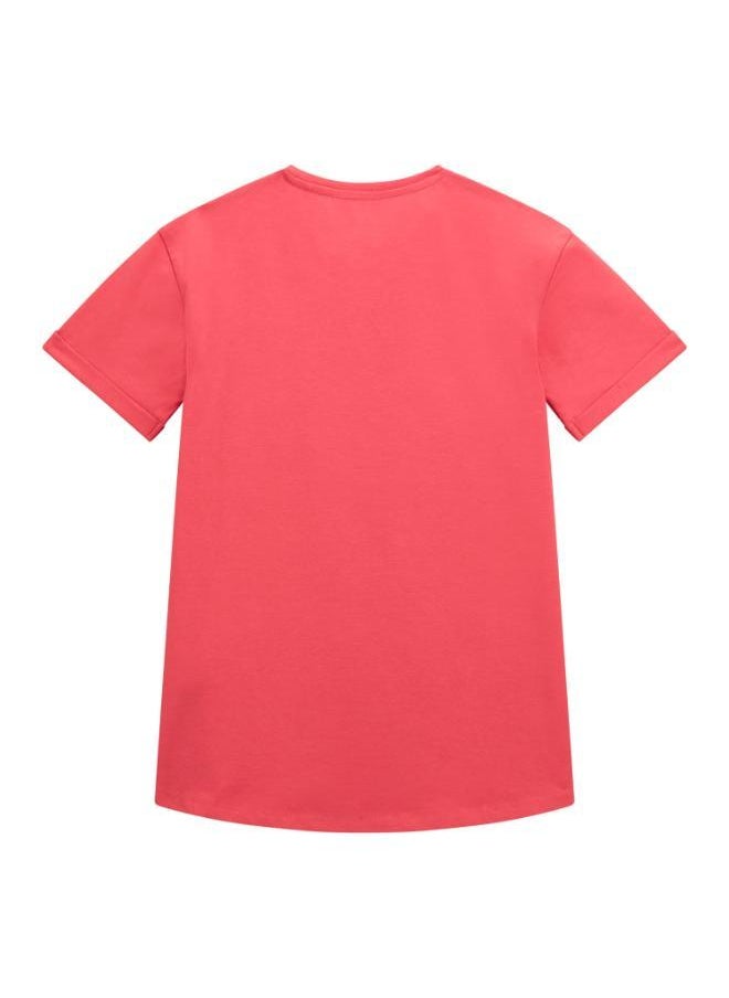 GUESS Kids Graphic Print Crew Neck T-Shirt  - Image 2