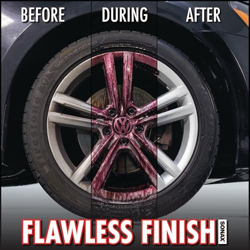 SONAX Wheel Cleaner Full Effect (230200) | Non-Acid Rim Cleaner | Color Changing Wheel Cleaner | Brake Dust Cleaner | Non-Acid Iron Remover | (500 ml or 16.9 fl. oz.) - Image 3