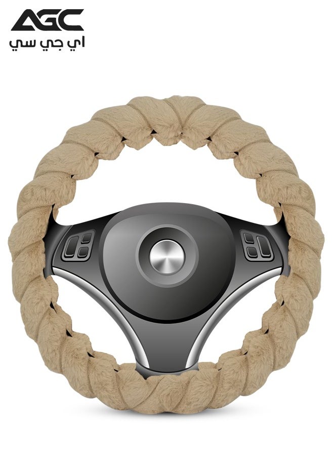 Agc - AGC Beige Premium Large Steering Wheel Cover – 40cm, Soft and Anti-Slip ST-10185 - Image 1