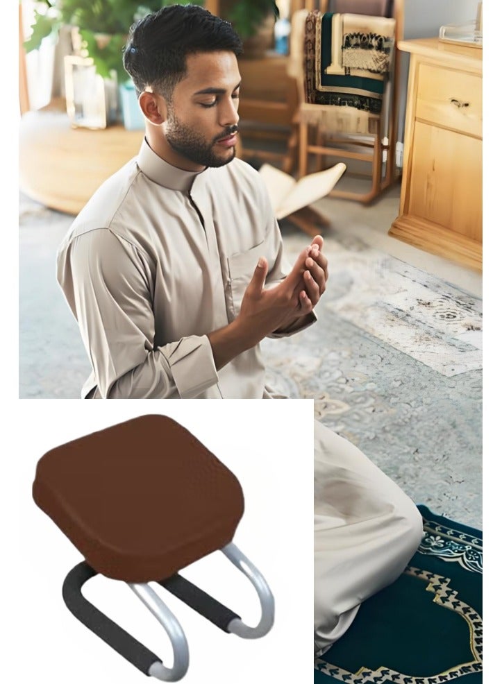 كرسي السجود البني - دعم مريح ومحمول للسجود للاستخدام في المنزل والمسجد والسفر - Image 5
