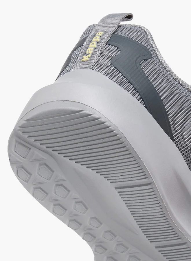 Kappa Boys' Logo Print Sports Shoes with Hook and Loop Closure