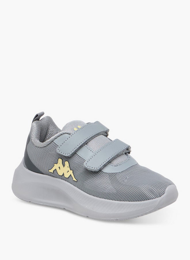 Kappa Boys' Logo Print Sports Shoes with Hook and Loop Closure - Image 2