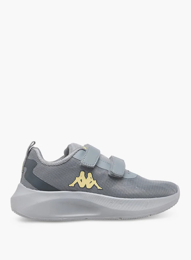 Kappa Boys' Logo Print Sports Shoes with Hook and Loop Closure