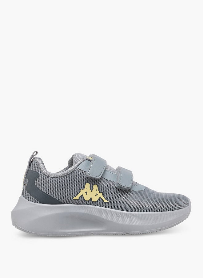 Kappa Boys' Logo Print Sports Shoes with Hook and Loop Closure - Image 3