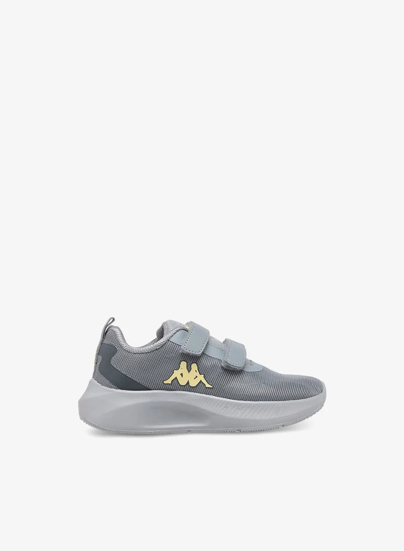 Kappa Boys' Logo Print Sports Shoes with Hook and Loop Closure