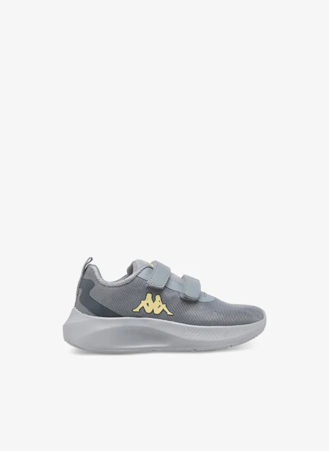 Kappa Boys' Logo Print Sports Shoes with Hook and Loop Closure