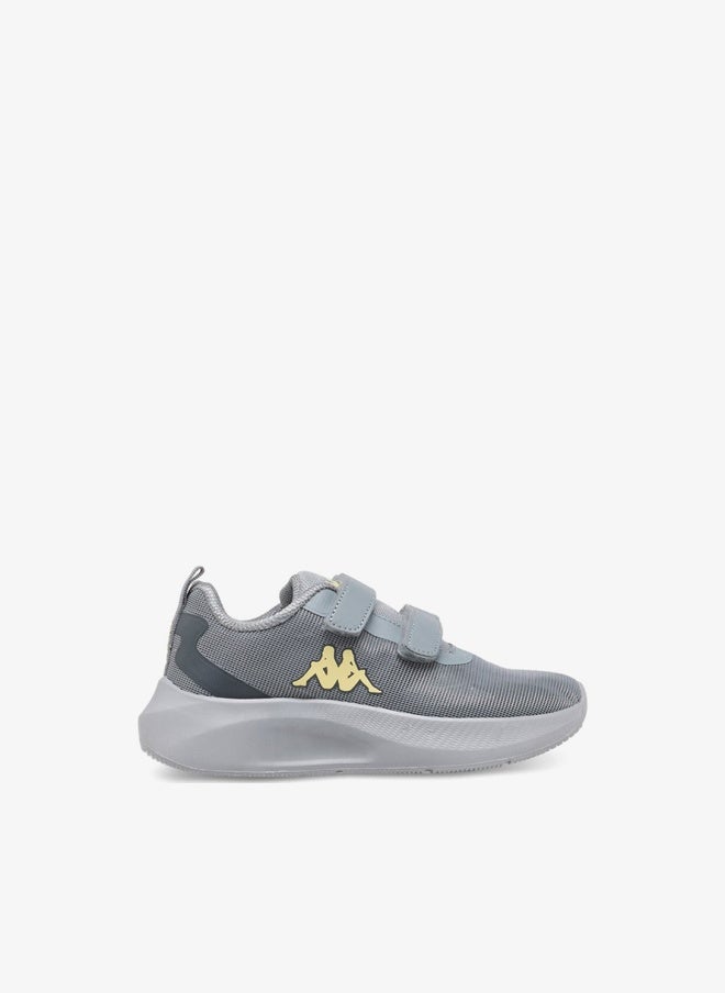 Kappa Boys' Logo Print Sports Shoes with Hook and Loop Closure - Image 1