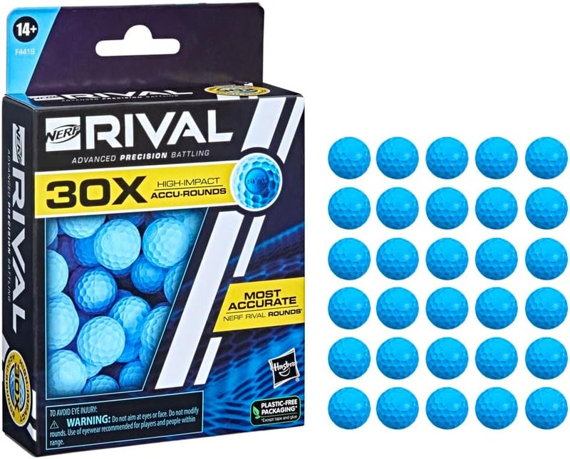 NERF Hasbro Nerf Rival Accu Balls - 30 High-Impact Rounds for Nerf Rival Blasters - Image 1