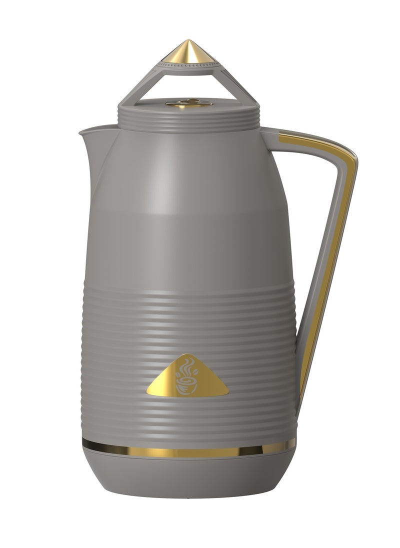 Home Maker 1.0L Modern Vacuum Flask - Light Grey | Premium Quality Insulated Bottle 
