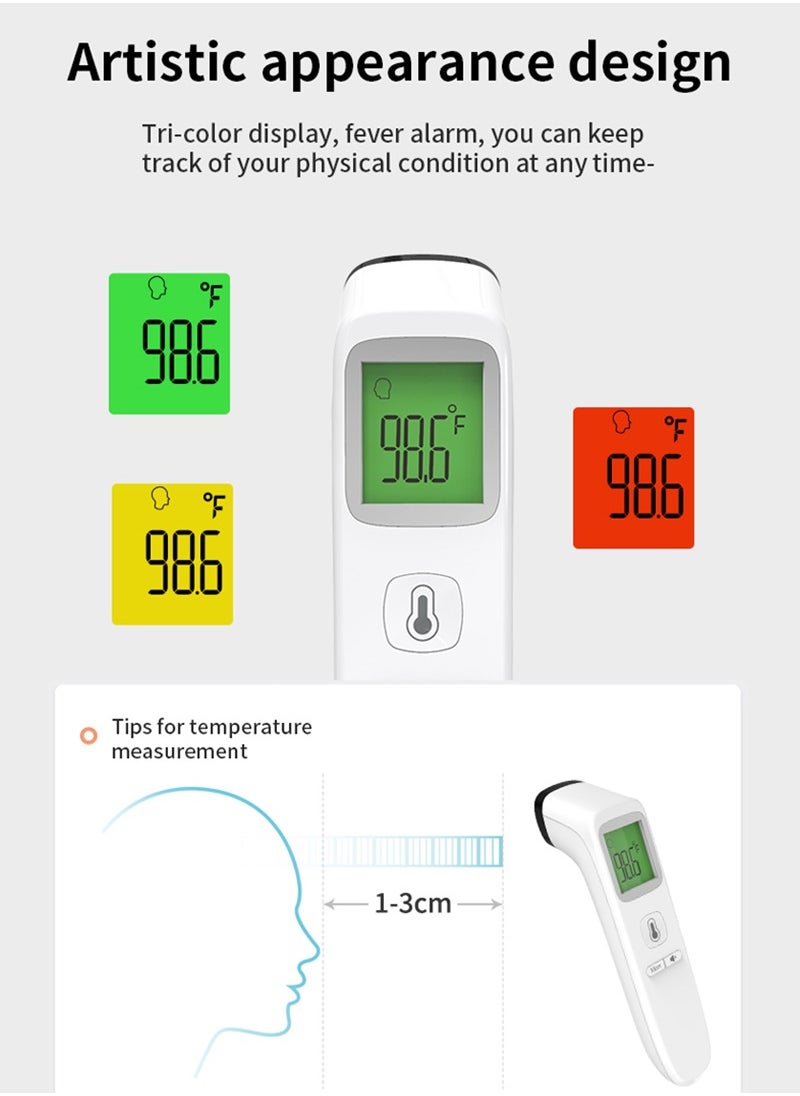MileMelo No-Touch Forehead Thermometer for Adults, Infrared Digital Thermometer for Kids, Touchless Baby Thermometer, Accurate Reading with Large Display, Mute Mode, Memory Recall, Fever Alarm  - Image 5
