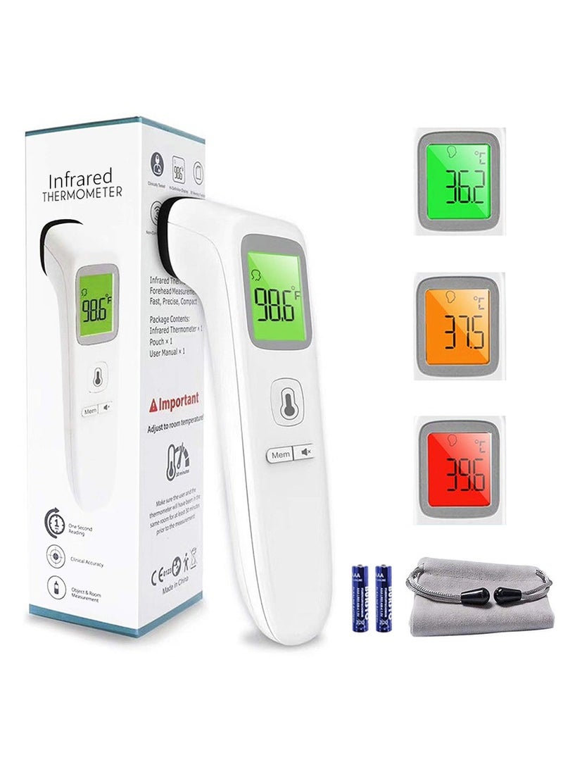 MileMelo No-Touch Forehead Thermometer for Adults, Infrared Digital Thermometer for Kids, Touchless Baby Thermometer, Accurate Reading with Large Display, Mute Mode, Memory Recall, Fever Alarm  - Image 1