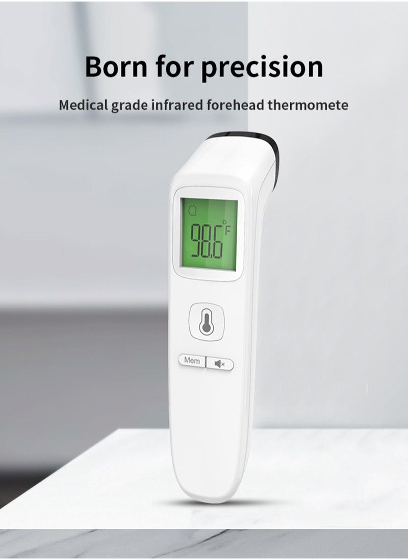 MileMelo No-Touch Forehead Thermometer for Adults, Infrared Digital Thermometer for Kids, Touchless Baby Thermometer, Accurate Reading with Large Display, Mute Mode, Memory Recall, Fever Alarm  - Image 3