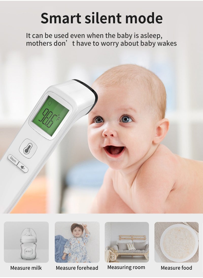 MileMelo No-Touch Forehead Thermometer for Adults, Infrared Digital Thermometer for Kids, Touchless Baby Thermometer, Accurate Reading with Large Display, Mute Mode, Memory Recall, Fever Alarm  - Image 4