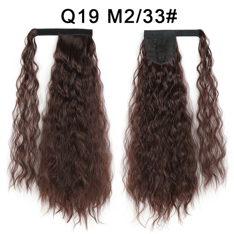Generic Xuchang Magic Tape Corn Curly Ponytail Extension Q19  M2/33#