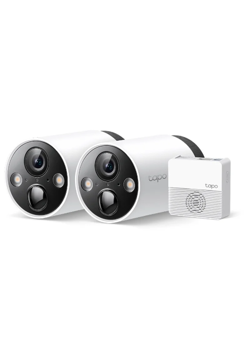 تي بي لينك Tapo C420S2 Smart Wire-Free Security Camera System, 2-Camera System, 2K QHD, 180-Day Battery life, Full Color Night Vision, Smart AI Detection, Wire Free Placement, IP65 Water and Dust Resistant