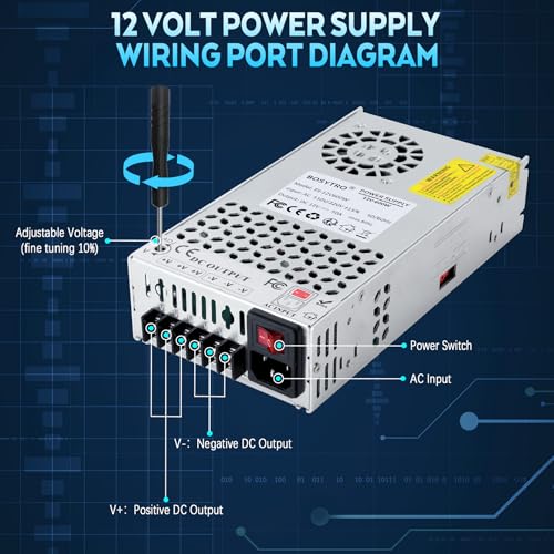 BOSYTRO Upgraded 12V DC Power Supply 600W 50A AC to DC Converter Switching Power Supply for Led Strip, Motor Pump, CCTV, 3D Printer, Electronic Instruments, Lab Computer - Image 4