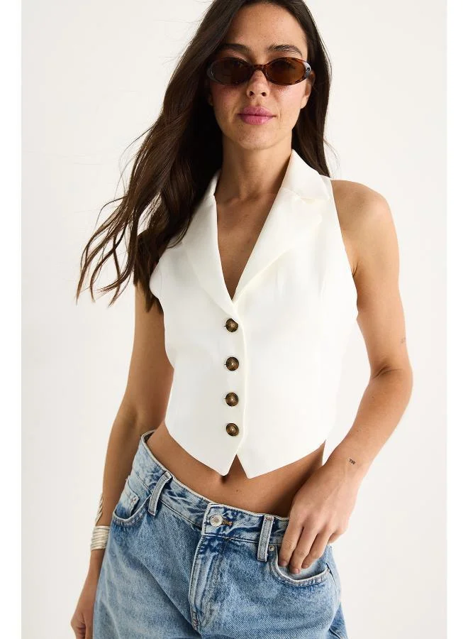 Ginger Button Up Vest