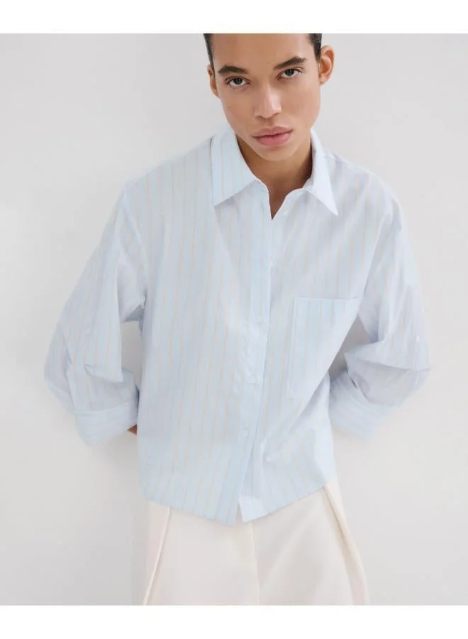 مانجو Chest-pocket cotton shirt
