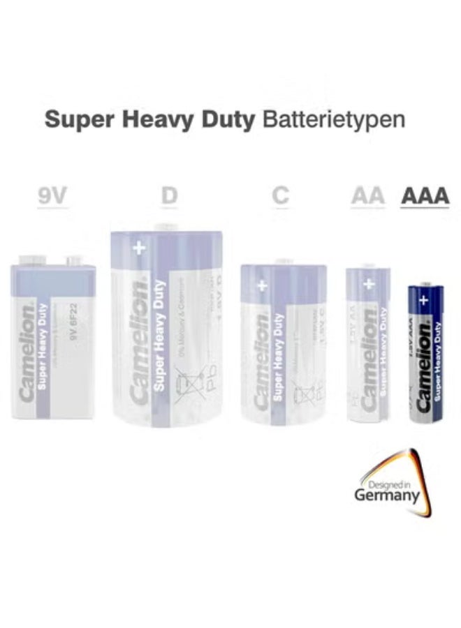 كاميليون Camelion Super Heavy Duty R03 AAA Zinc-Carbon Batteries – Economical Power (Box of 12)(X5) - Image 3