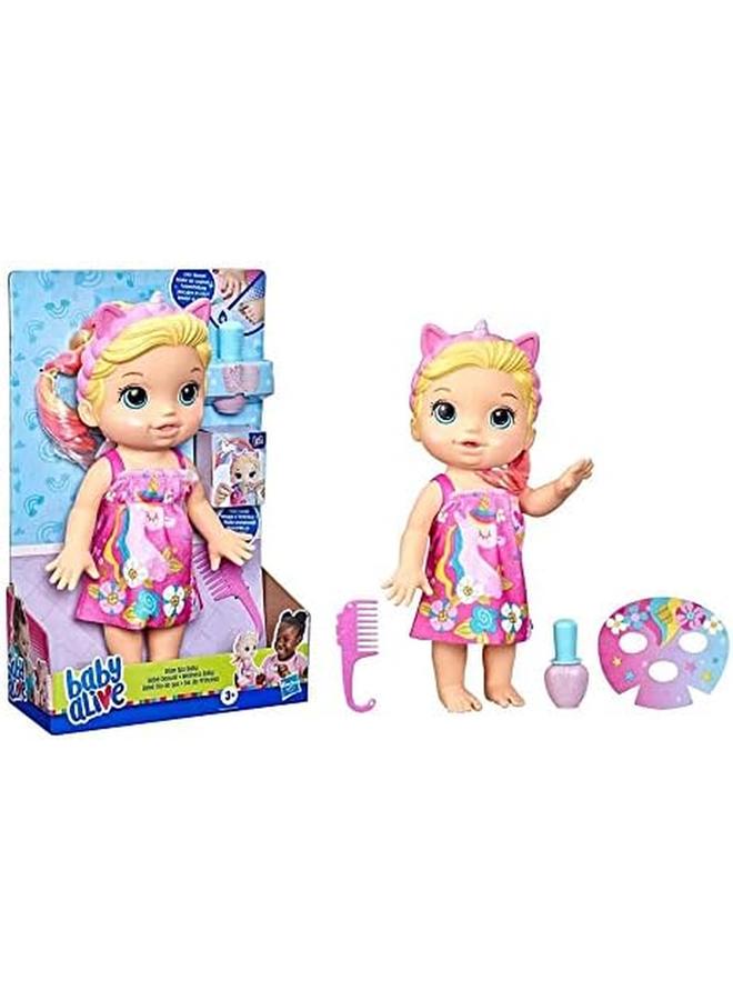 Baby Alive Glam Spa Baby Doll Unicorn Blonde Hair - Image 4