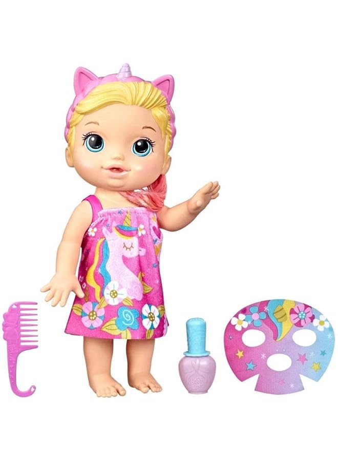 Baby Alive Glam Spa Baby Doll Unicorn Blonde Hair - Image 1
