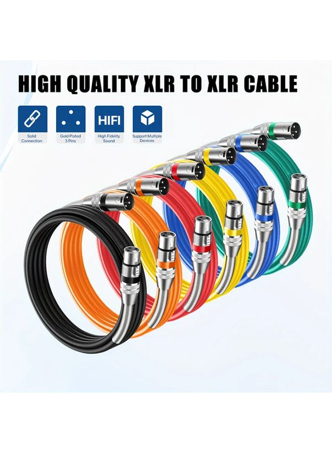 كابل صوتي XLR أزرق احترافي بطول 10 أقدام مع هيكل من سبائك الزنك متين - Image 2