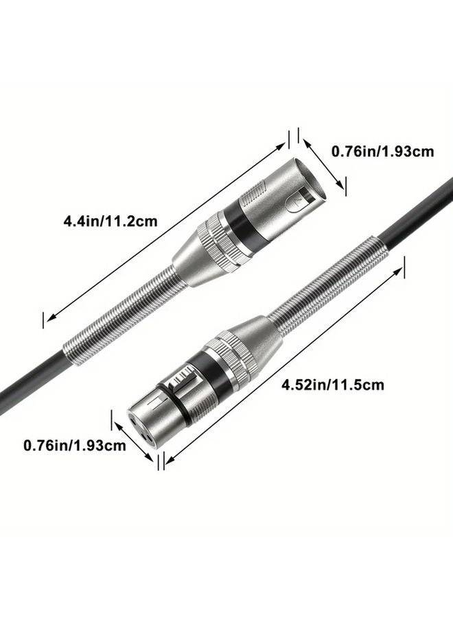 كابل صوتي XLR أزرق احترافي بطول 10 أقدام مع هيكل من سبائك الزنك متين - Image 3