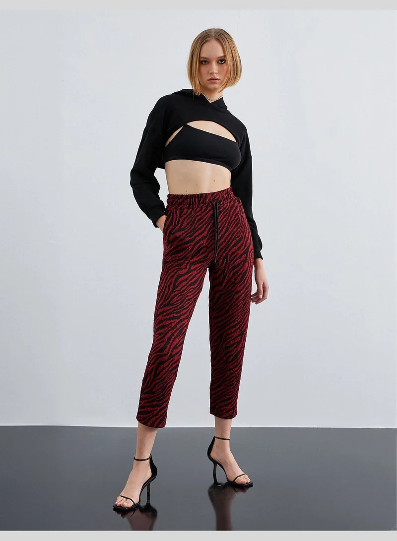 KOTON Zebra Patterned Sweatpants