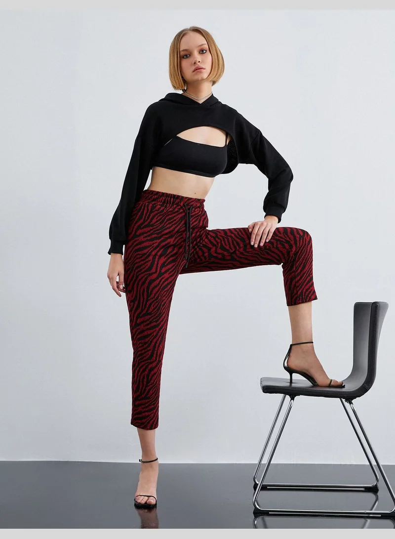 KOTON Zebra Patterned Sweatpants