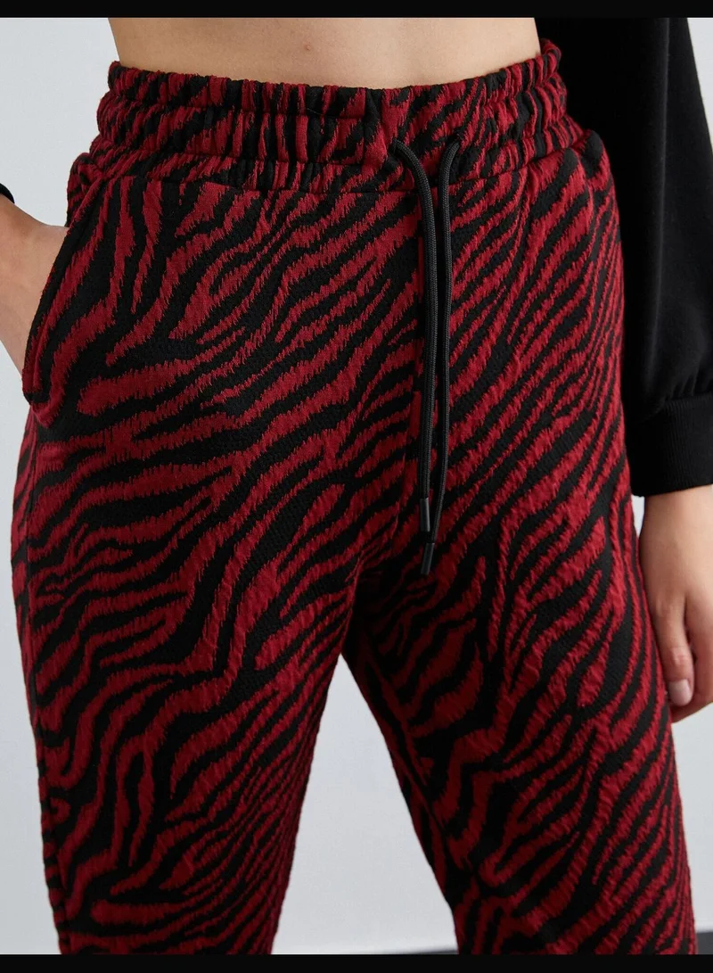 KOTON Zebra Patterned Sweatpants