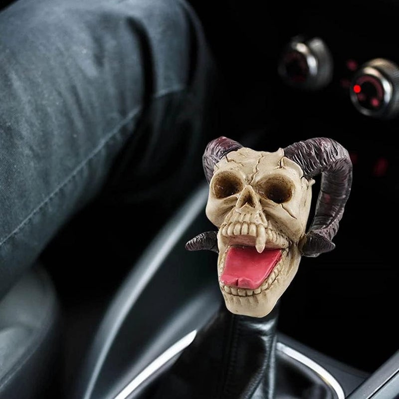 Halloween Skull Car Personality Modified Gear Shift Lever Universal Gear Shift Knob Gear Shift Lever with 8mm/10mm/12mm Tubes - Image 4