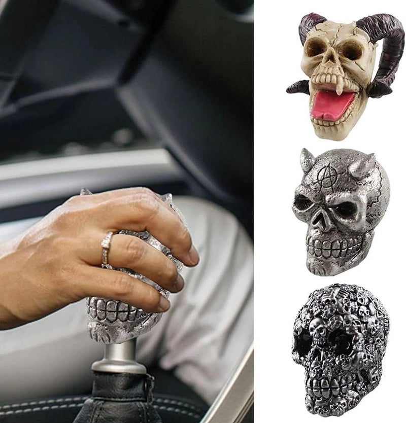 Halloween Skull Car Personality Modified Gear Shift Lever Universal Gear Shift Knob Gear Shift Lever with 8mm/10mm/12mm Tubes - Image 3