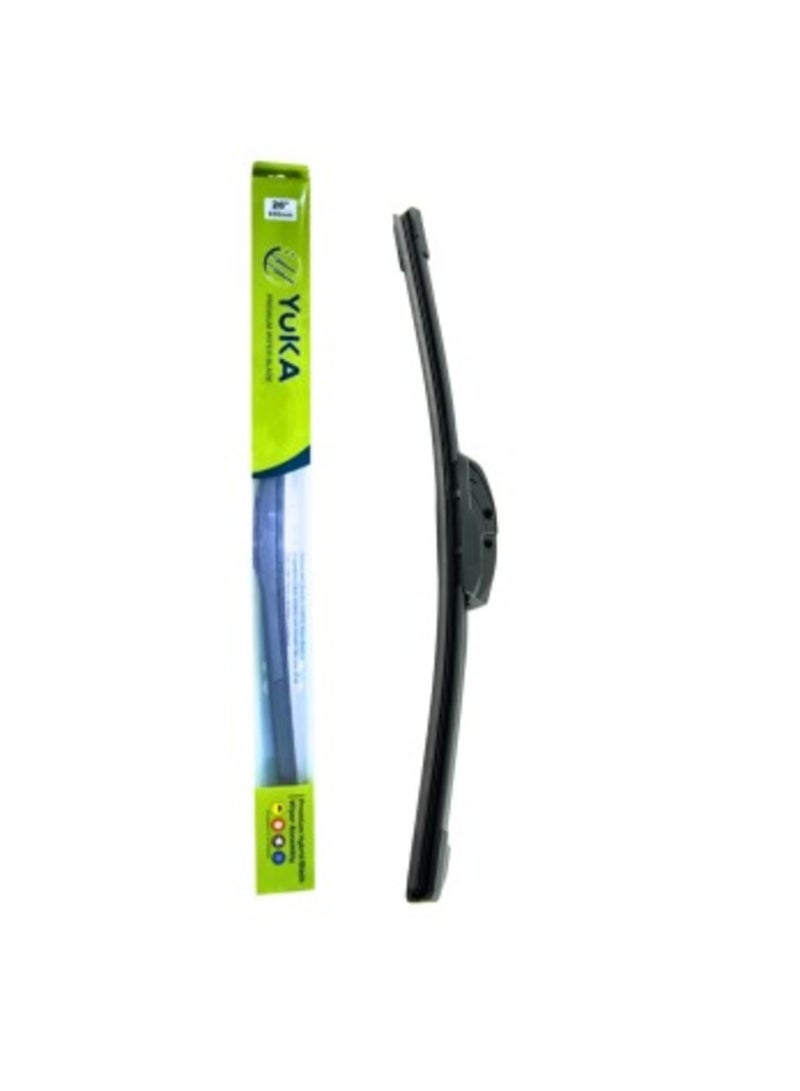 يوكا مساحة زجاج أمامي هجينة بريميوم من YOKA – مقاس 26 بوصة (650 مم) – أداء عالي لجميع الفصول، متينة وهادئة - Image 1