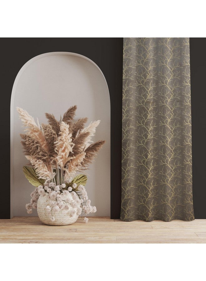 Homefab India ستائر فيلفيت من هوم فاب الهند - تعتيم الغرفة - باب طويل 9 أقدام، عبوة من 2 لوح، رمادي - Image 3