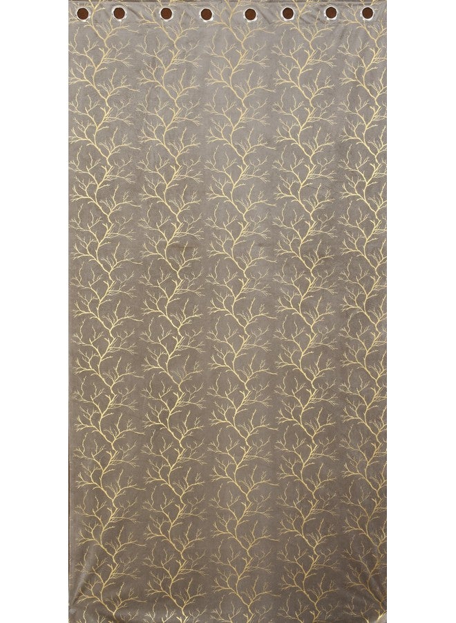 Homefab India ستائر فيلفيت من هوم فاب الهند - تعتيم الغرفة - باب طويل 9 أقدام، عبوة من 2 لوح، رمادي - Image 4