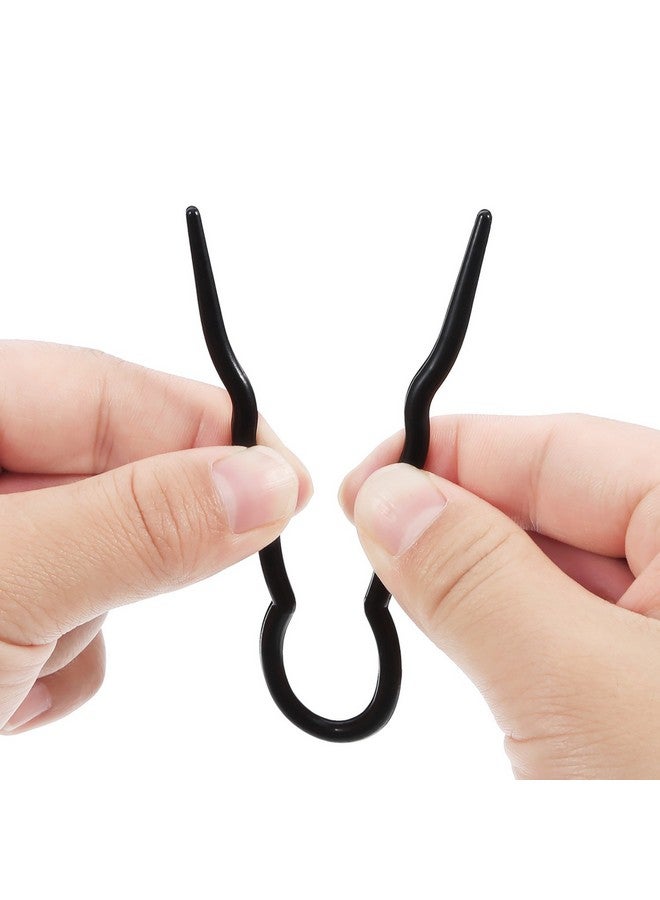 بيميمو 20 قطعة دبابيس شعر على شكل حرف U دبوس شعر فرنسي بسيط سريع حلزوني جديلة شعر تويست دبوس مشبك لتصفيف الشعر للسيدات والبنات باللونين الأسود والبني - Image 3