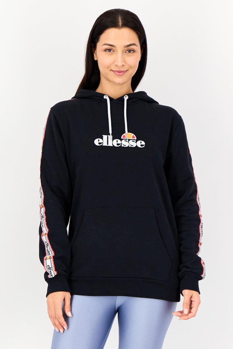 Ellesse هودي مارسيليا للنساء بأكمام طويلة مناسب للرياضة في الهواء الطلق، أسود - Image 1
