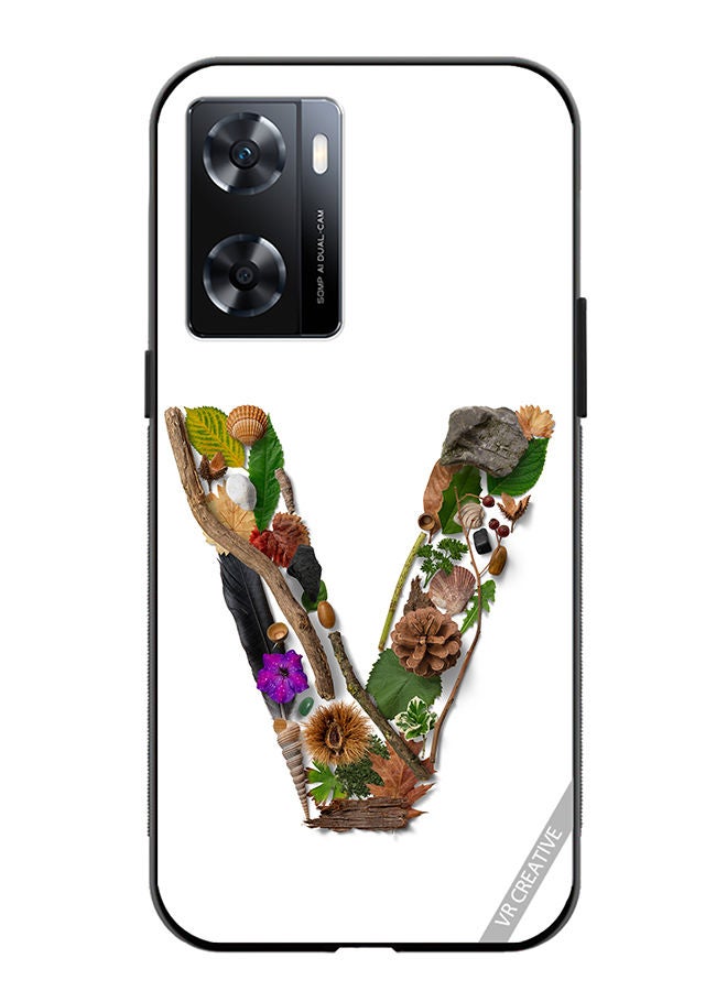 VR CREATIVE Protective Case Cover For OnePlus Nord N20 SE Alphabet V Design Multicolour - Image 1