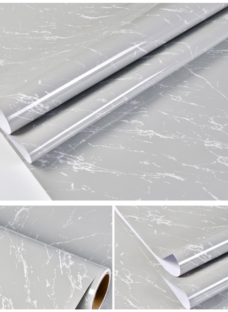 الأزرق جي دبليو الرخام ورقة 40x500cm ورق الجدران ذاتية اللصق للماء لمعان بولي كلوريد الفينيل الفينيل الغرانيت ورقة مضادة للنفط تغطية الأثاث كونترتوب المطبخ بطانة الجرف - Image 2