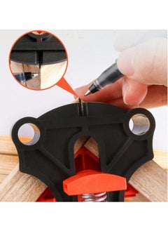 Excefore Corner Clamps for Woodworking, 4 Pcs Corner Clip Fixe, 60/90/120 Degree Angle Wood Clamp Corner Clip Fixer Ruler Clamp  - Image 2