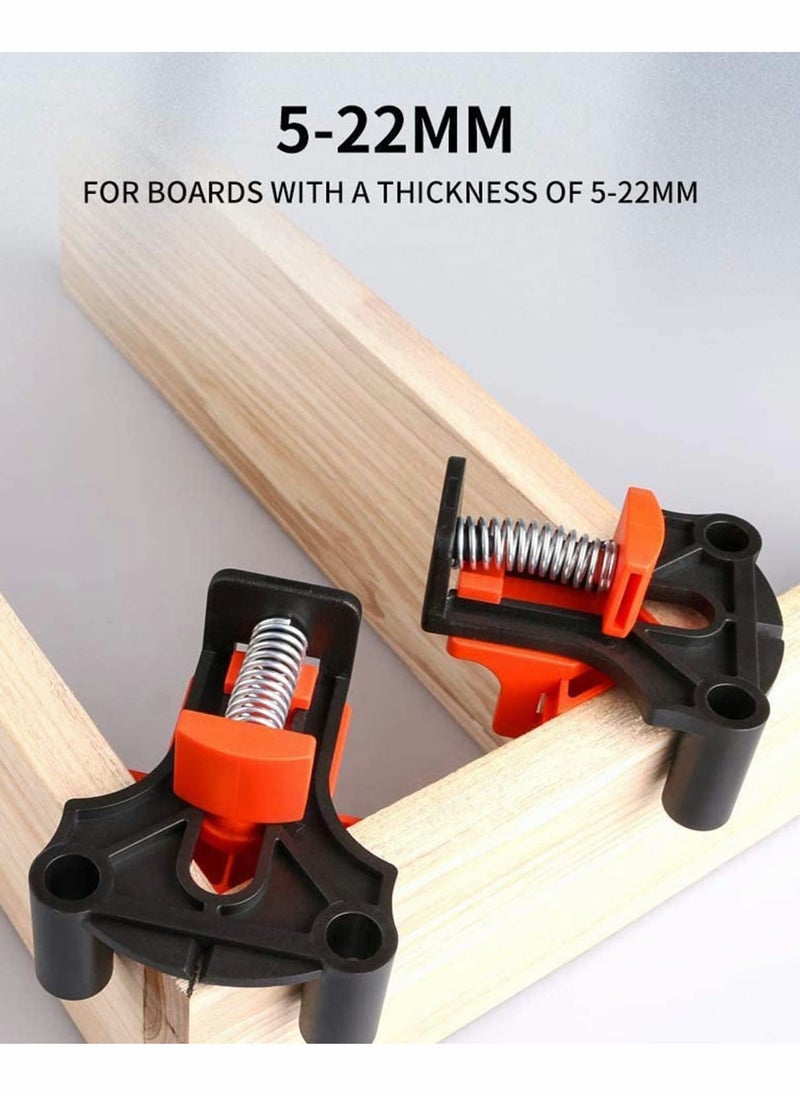 Excefore - Corner Clamps for Woodworking, 4 Pcs Corner Clip Fixe, 60/90/120 Degree Angle Wood Clamp Corner Clip Fixer Ruler Clamp - Image 1