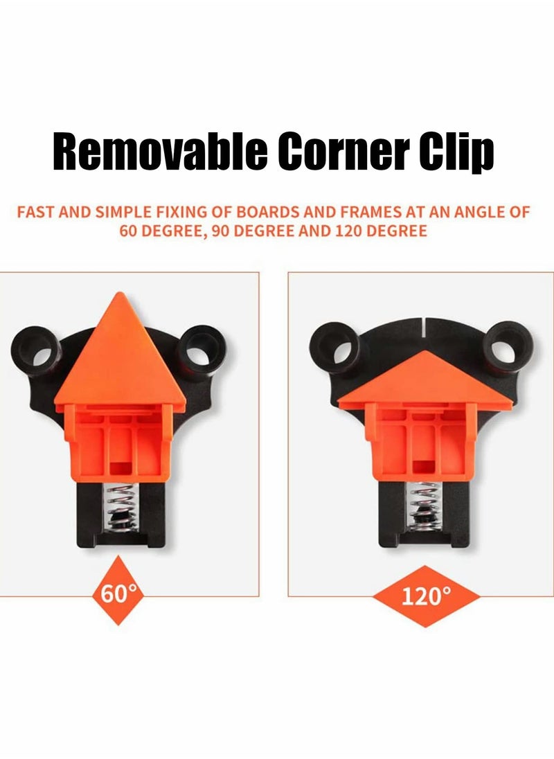 Excefore - Corner Clamps for Woodworking, 4 Pcs Corner Clip Fixe, 60/90/120 Degree Angle Wood Clamp Corner Clip Fixer Ruler Clamp - Image 1