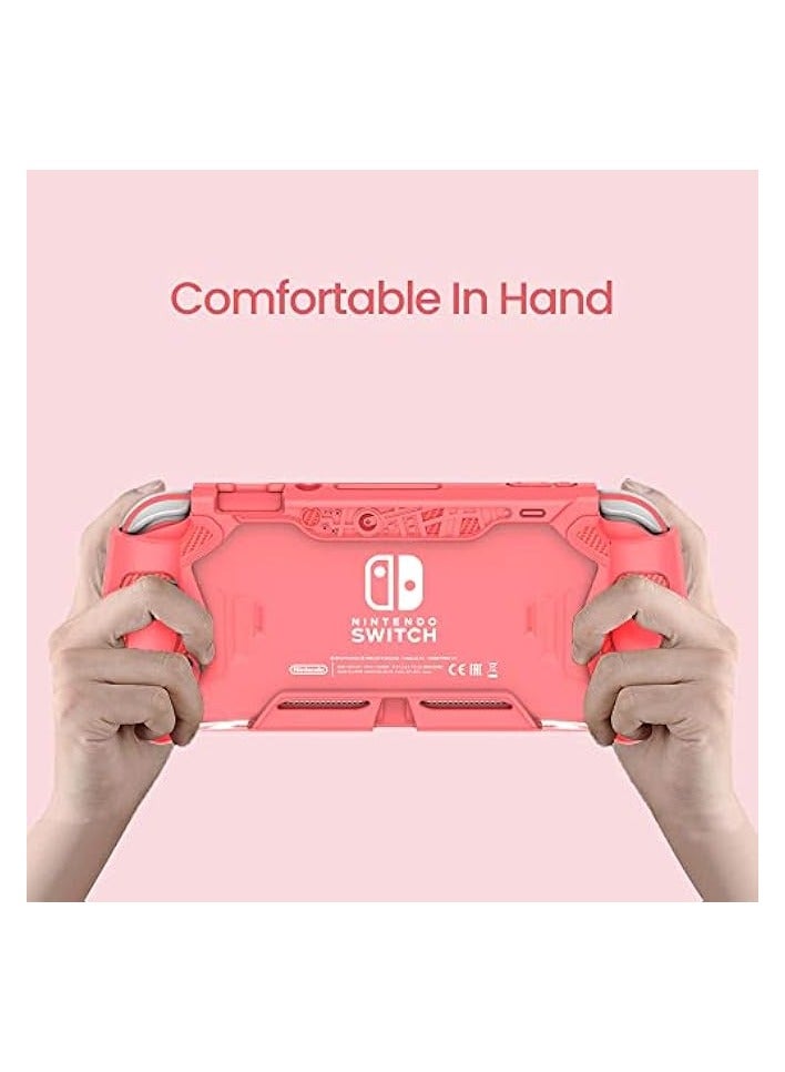 بروماس سمارت سويتش لايت حافظة واقية لنينتندو، هدية يومية، فكرة هدية مريحة وقوية للحماية الكاملة مع أغطية قبضة الإبهام، حافظة لايت متينة حافظة حماية كاملة لساعات العائلة السعيدة، مرجاني - Image 2