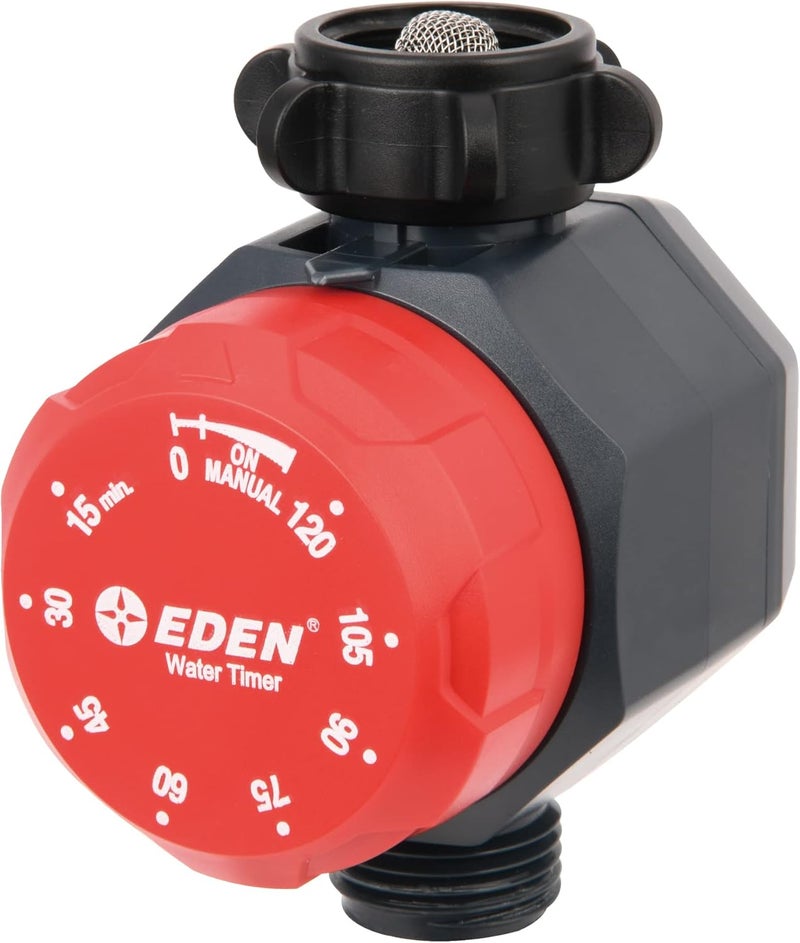 Eden 25118 1-Zone Mechanical Watering Timer, Red, Grey - Image 1