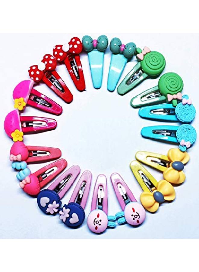 Drishti ® Plastic Hair Tic Tac Clips For Girls Multi Color And Multidesign 20 Pcs 10 Pair (Random Design)) - Image 4