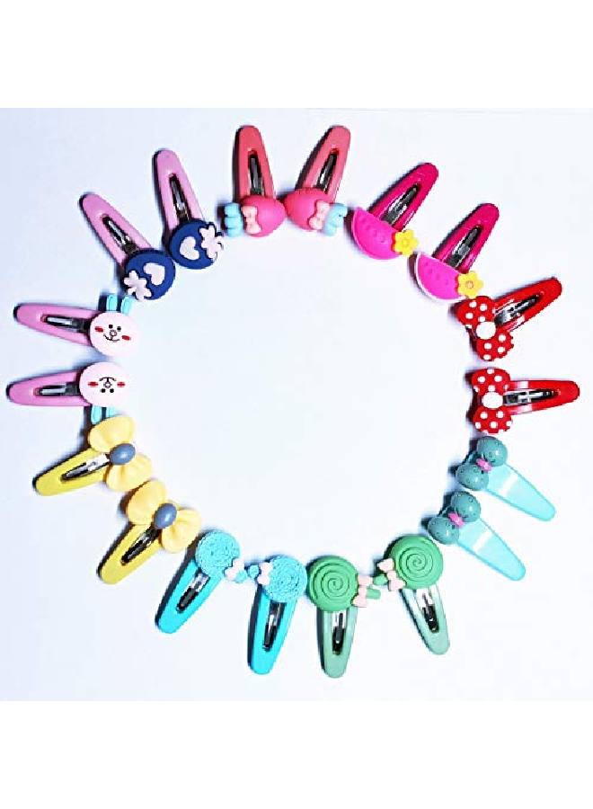 Drishti ® Plastic Hair Tic Tac Clips For Girls Multi Color And Multidesign 20 Pcs 10 Pair (Random Design)) - Image 3