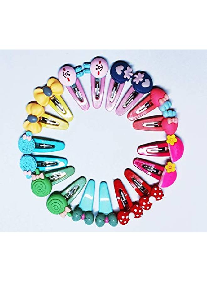 Drishti ® Plastic Hair Tic Tac Clips For Girls Multi Color And Multidesign 20 Pcs 10 Pair (Random Design)) - Image 5