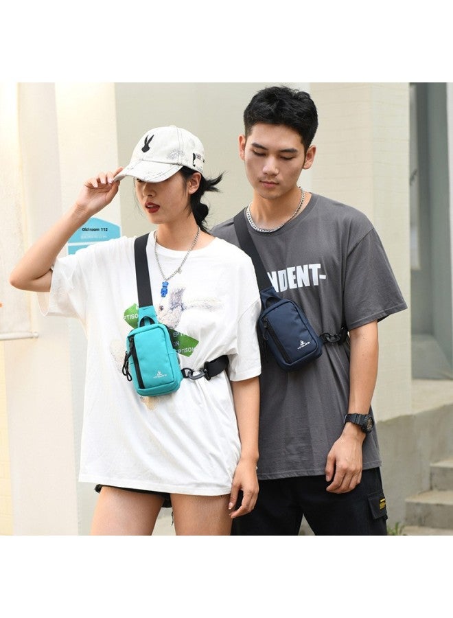 Generic Yinglang Fashion Sports Chest Bag Men's Small Shoulder Bag Women's Japanese And Korean Messenger Bag Ins Chest Bag Crossbody Phone Bag Shoulder Bag-Color:Dark Blue  - Image 4