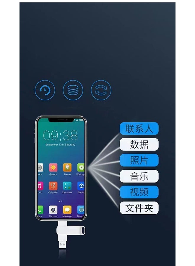 Type-C USB 64GB Double Interface Flash Drive Plug  Silver - Image 5